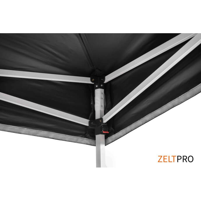 Namiot handlowy - ekspresowy, stalowy, 3x3 czarny Zeltpro PROFRAME 14