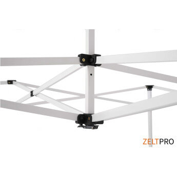 Namiot handlowy - ekspresowy, stalowy, 3x3 biały Zeltpro PROFRAME 12