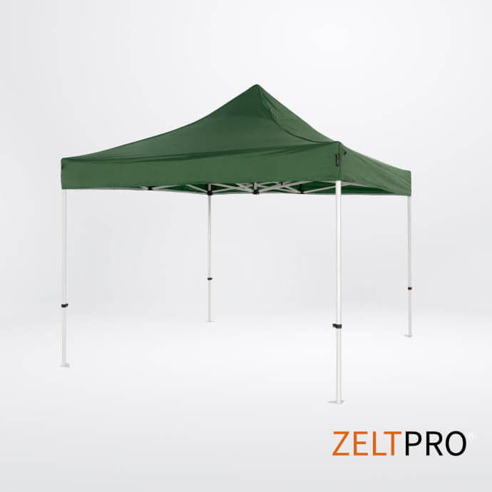 Namiot handlowy - ekspresowy, stalowy, 3x3 zielony Zeltpro PROFRAME 2