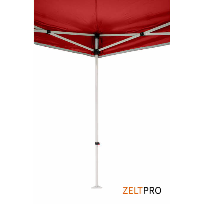Namiot handlowy - ekspresowy, stalowy, 3x3 czerwony Zeltpro PROFRAME 9