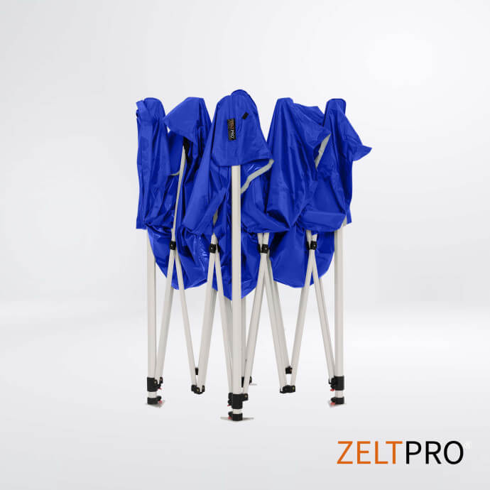 Namiot handlowy - ekspresowy, stalowy, 3x3 niebieski Zeltpro PROFRAME 7