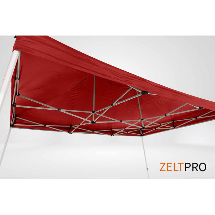 Namiot handlowy - ekspresowy, stalowy, 3x4,5 czerwony Zeltpro PROFRAME 6