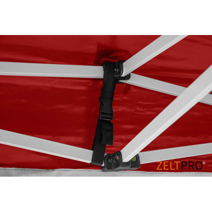 Namiot handlowy - ekspresowy, stalowy, 3x4,5 czerwony Zeltpro PROFRAME 10