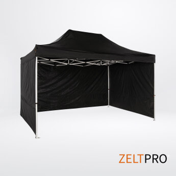 Namiot handlowy - ekspresowy, stalowy, 3x4,5 czarny Zeltpro PROFRAME 3
