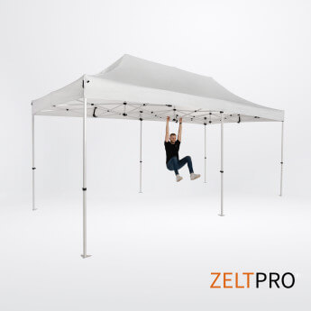 Namiot handlowy - ekspresowy, stalowy, 3x6 biały Zeltpro PROFRAME 4