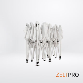 Namiot handlowy - ekspresowy, stalowy, 3x6 biały Zeltpro PROFRAME 5