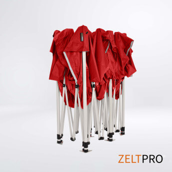 Namiot handlowy - ekspresowy, stalowy, 3x6 czerwony Zeltpro PROFRAME 5