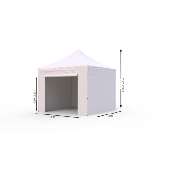 Namiot handlowy - ekspresowy, stalowy, 2x2 biały Zeltpro PROFRAME 8