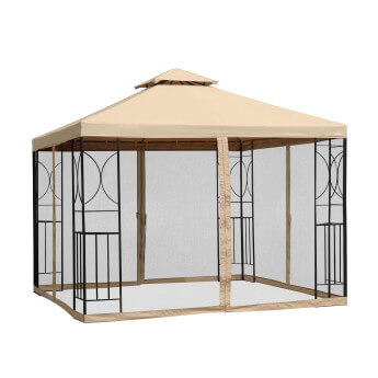 Pawilon ogrodowy Zeltpro Classic 300x300 brązowy 3