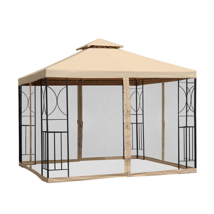 Pawilon ogrodowy Zeltpro Classic 300x300 brązowy 3