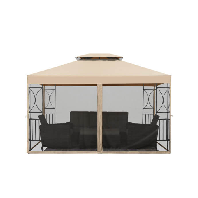 Pawilon ogrodowy Zeltpro Classic 300x400 brązowy 2