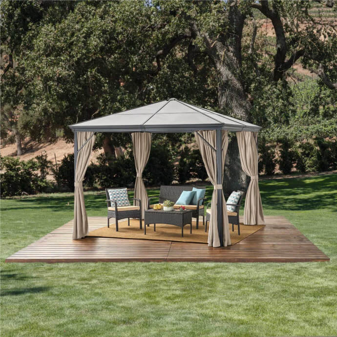 Pawilon ogrodowy Zeltpro Deluxe 300x300 brązowy 2