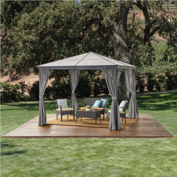 Pawilon ogrodowy Zeltpro Deluxe 300x300 szary 2