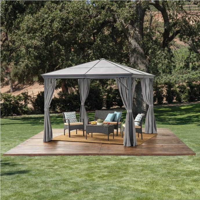 Pawilon ogrodowy Zeltpro Deluxe 300x300 szary 2