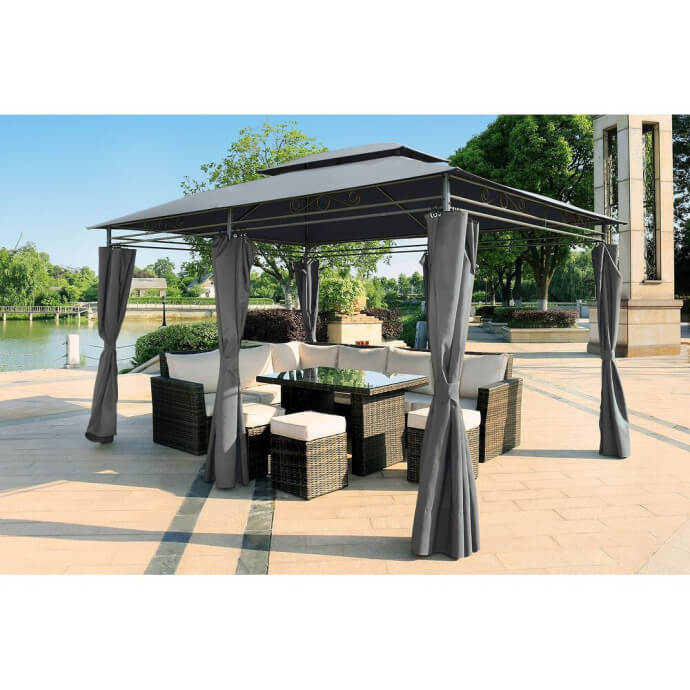 Pawilon ogrodowy Zeltpro Prime 300x400 szary 2