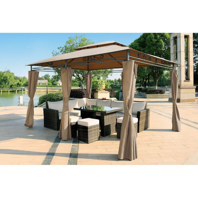 Pawilon ogrodowy Zeltpro Prime 300x400 brązowy 2