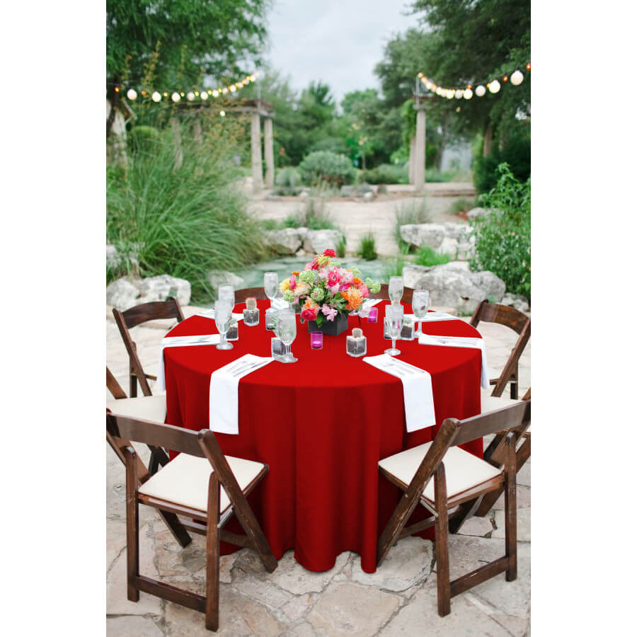 Obrus okrągły Restly czerwony D220 2