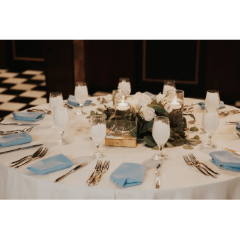 Obrus plamoodporny okrągły biały D290 3