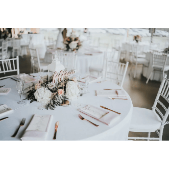 Obrus plamoodporny okrągły biały D290 4