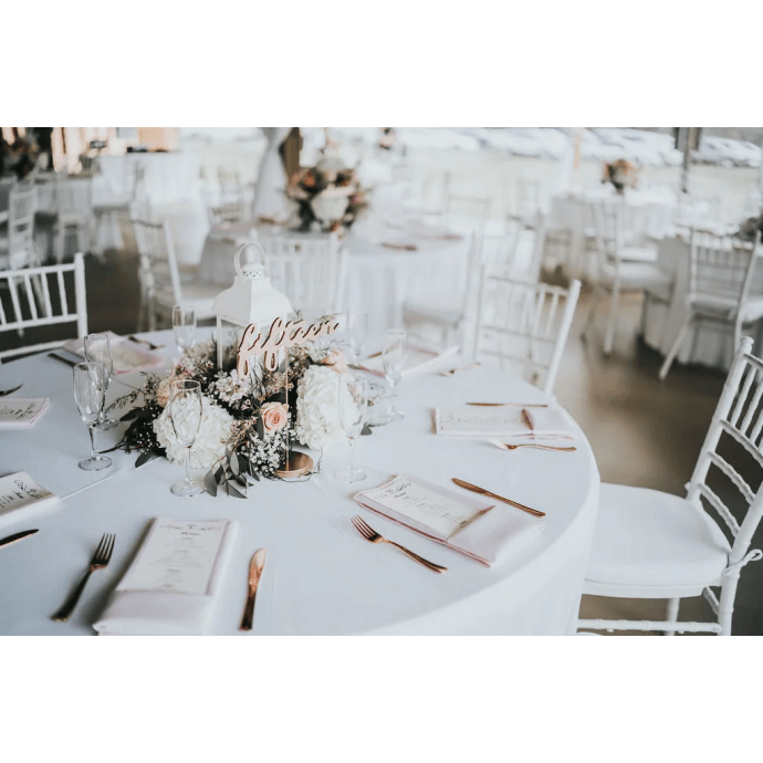 Obrus plamoodporny okrągły biały D250 4