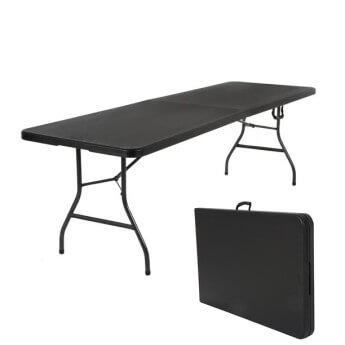 Stół cateringowy składany 150 cm czarny 1
