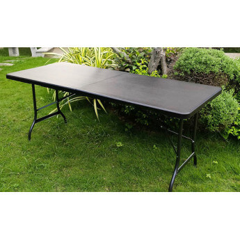 Stół cateringowy składany 150 cm czarny 6