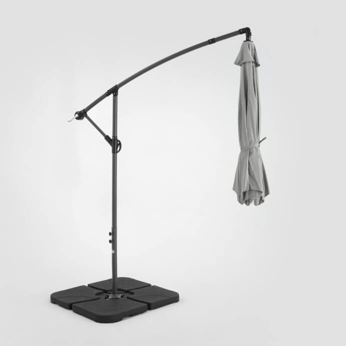 Parasol ogrodowy z pokrowcem Select Light Grey 5