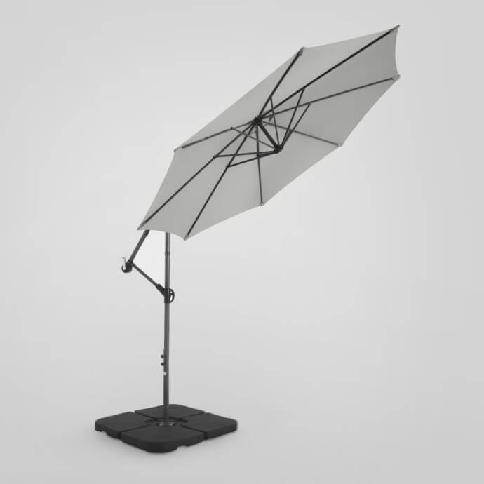 Parasol ogrodowy z pokrowcem Select Light Grey 6