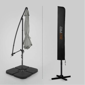 Parasol ogrodowy z pokrowcem Select Light Grey 12