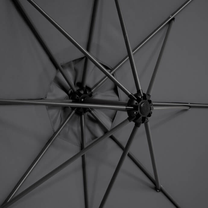 Parasol ogrodowy z pokrowcem Select Antracytowy 8