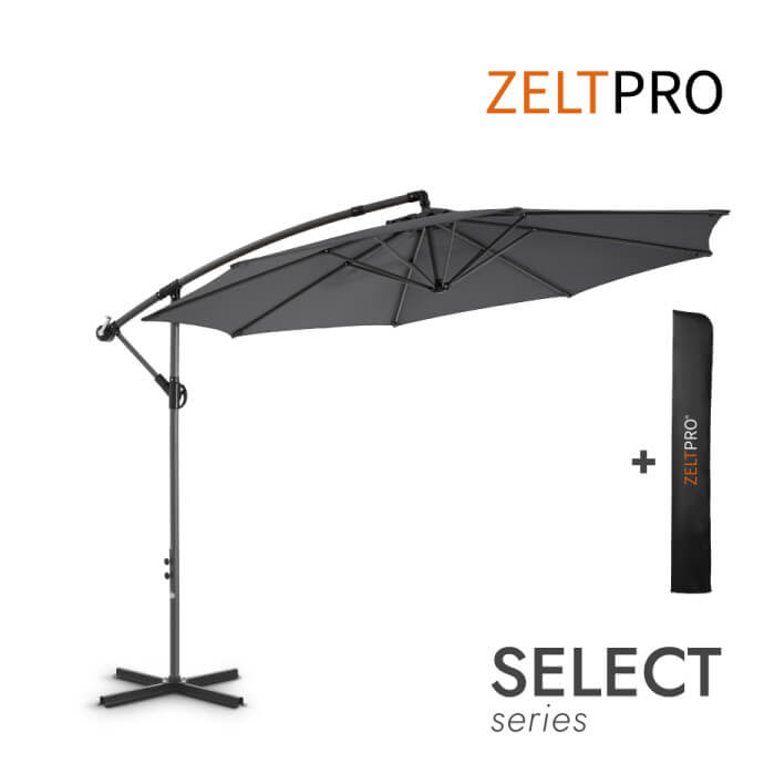 Parasol ogrodowy z pokrowcem Select Antracytowy 1