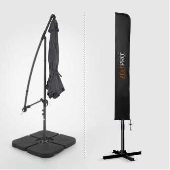 Parasol ogrodowy z pokrowcem Select Antracytowy 12