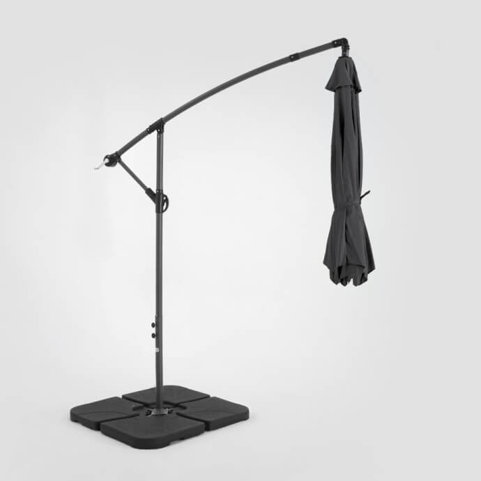 Parasol ogrodowy z pokrowcem Select Antracytowy 5