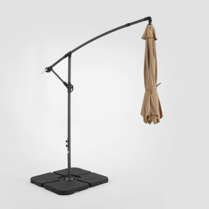 Parasol ogrodowy z podstawą Select Taupe 3