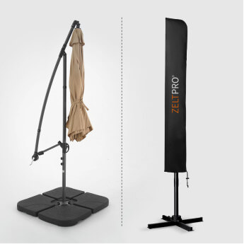 Parasol ogrodowy z podstawą Select Taupe 9