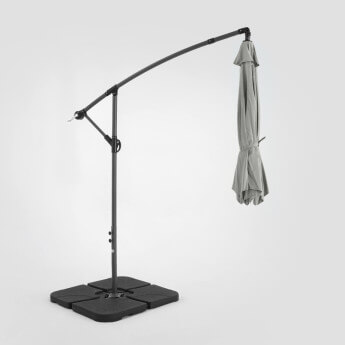 Parasol ogrodowy z podstawą Select Light Grey 5