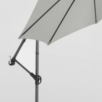 Parasol ogrodowy z podstawą i pokrowcem Select Light Grey 7