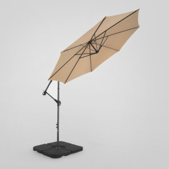 Parasol ogrodowy z podstawą i pokrowcem Select Taupe 6