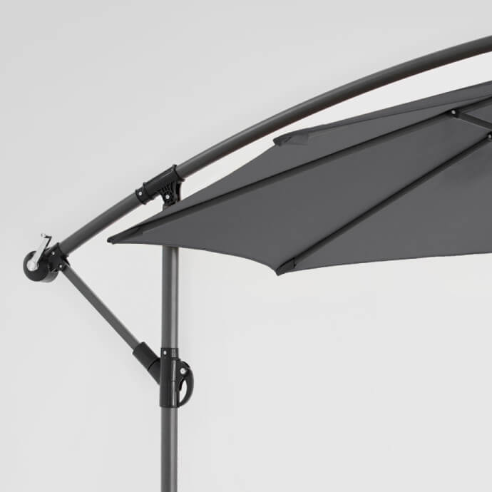 Parasol ogrodowy z podstawą i pokrowcem Select Antracytowy 4