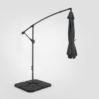 Parasol ogrodowy z podstawą i pokrowcem Select Antracytowy 5