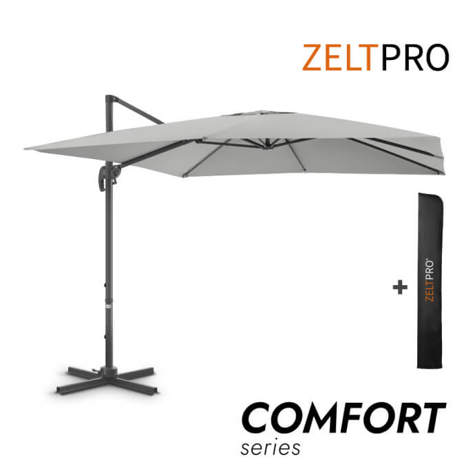 Parasol ogrodowy z pokrowcem Comfort Light Grey 1