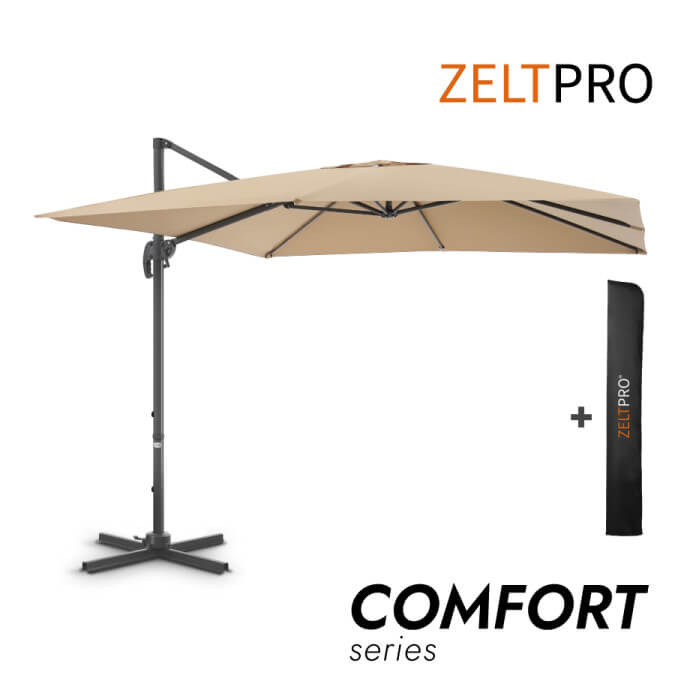 Parasol ogrodowy z pokrowcem Comfort Taupe 1