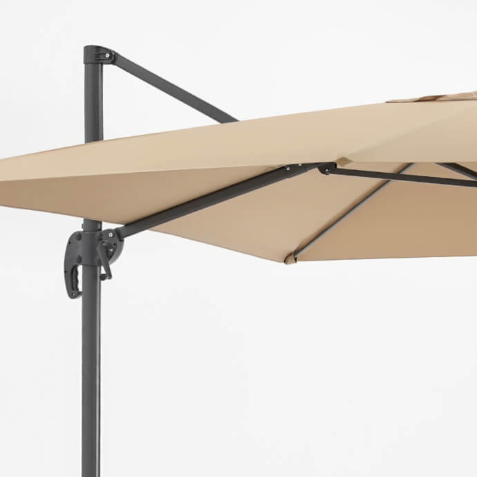 Parasol ogrodowy z podstawą i pokrowcem Comfort Taupe 4