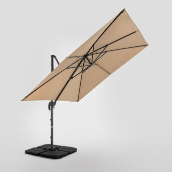 Parasol ogrodowy z podstawą i pokrowcem Comfort Taupe 6