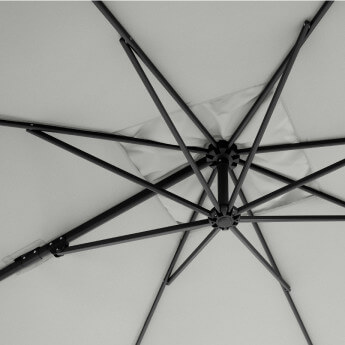 Parasol ogrodowy z podstawą i pokrowcem Comfort Light Grey 6