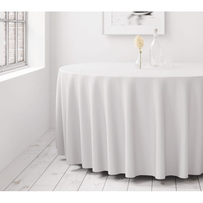 Obrus okrągły Restly biały D290 1