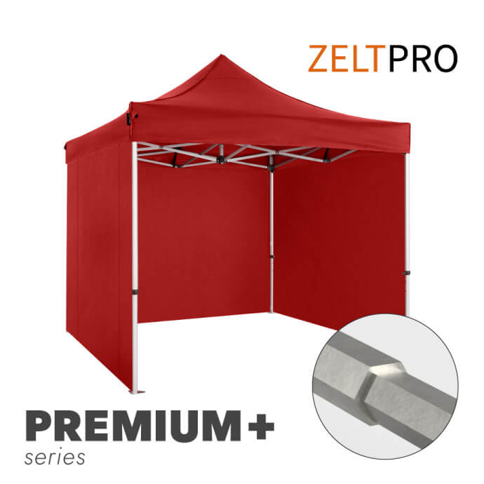 Namiot handlowy - ekspresowy, aluminiowy, 3x3 czerwony Zeltpro PREMIUM+ 1