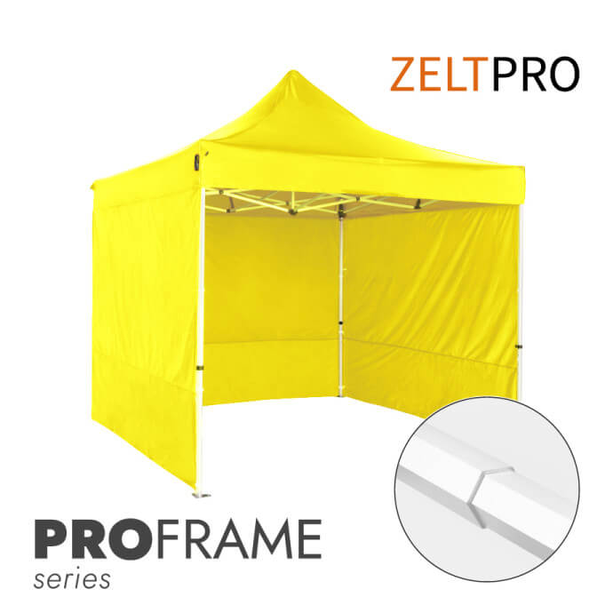 Namiot handlowy - ekspresowy, stalowy, 2x2 żółty Zeltpro PROFRAME 1