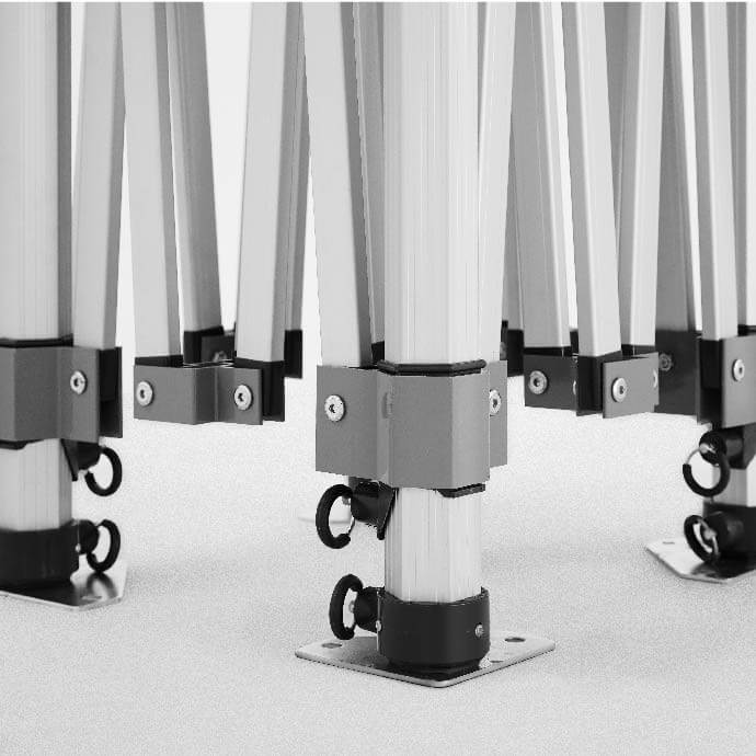 Namiot handlowy - ekspresowy, aluminiowy, 3x4,5 czarny Zeltpro PREMIUM+ 11