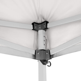 Namiot handlowy - ekspresowy, aluminiowy, 4x6 biały Zeltpro PREMIUM+ ze 4 ścianami, koszem 6